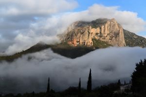 The view out the back of the refugio, Riglos, Spain